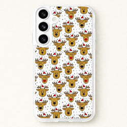 Reindeers In Santa Hats Pattern Phone Case for Galaxy S26