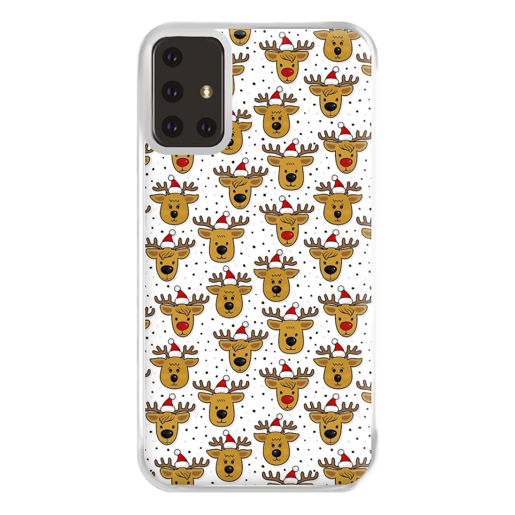 Reindeers In Santa Hats Pattern Phone Case for Galaxy A71