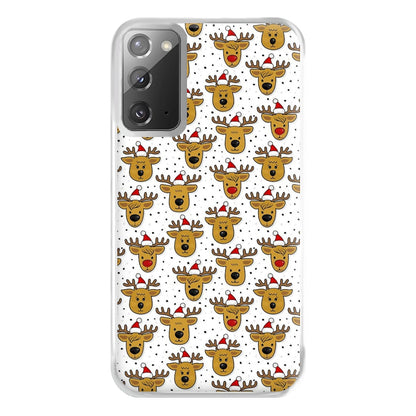 Reindeers In Santa Hats Pattern Phone Case for Galaxy Note 20 Ultra