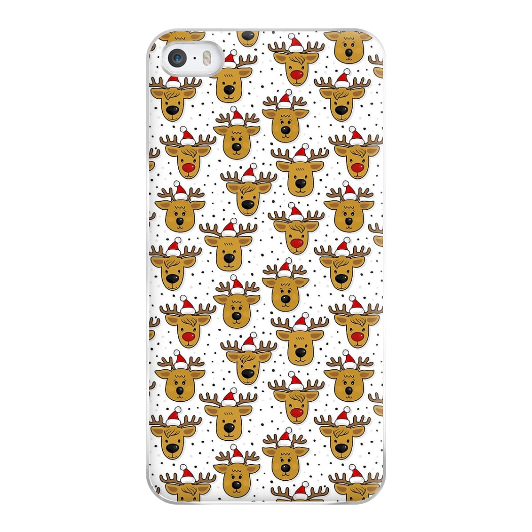 Reindeers In Santa Hats Pattern Phone Case for iPhone 5 / 5s / SE 2016