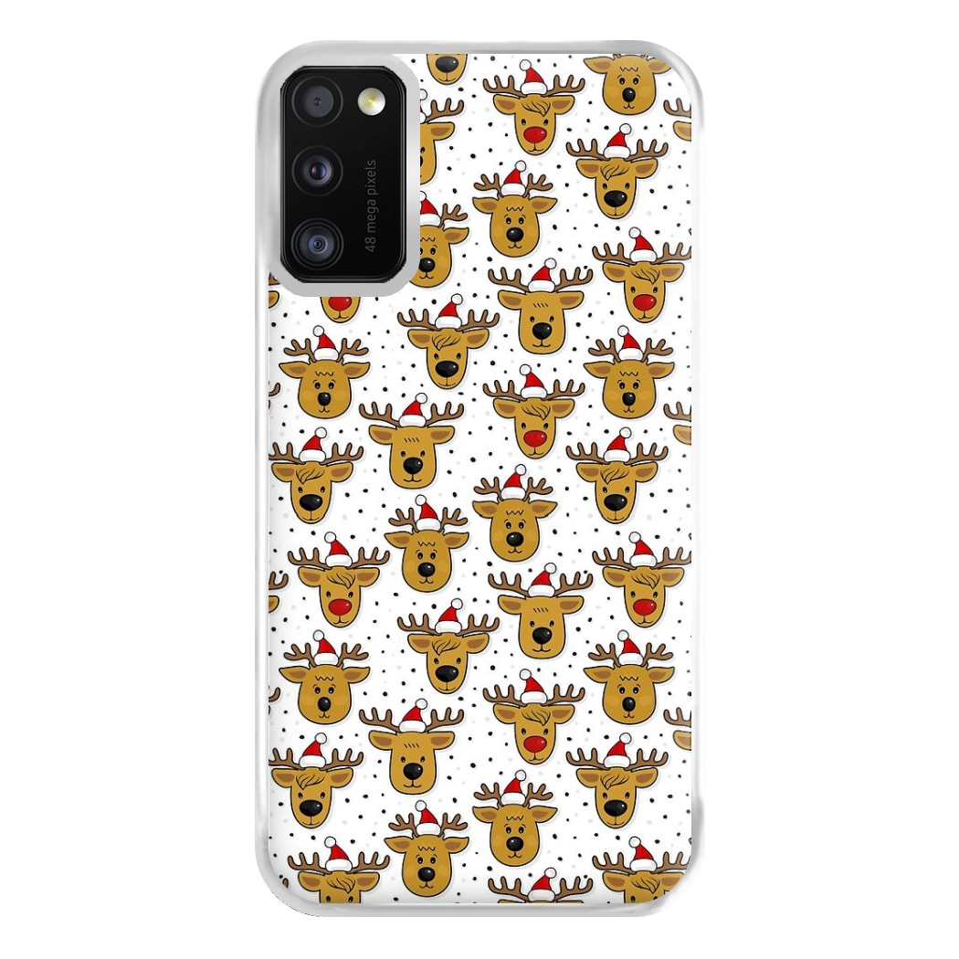 Reindeers In Santa Hats Pattern Phone Case for Galaxy A41