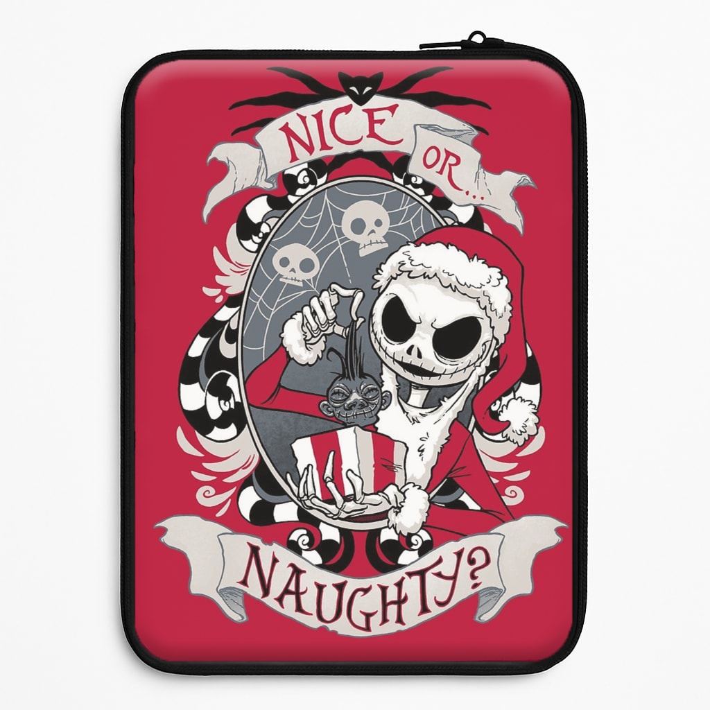 Nice Or Naughty - A Nightmare Before Christmas Laptop Sleeve