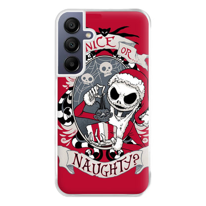 Nice Or Naughty - A Nightmare Before Christmas Phone Case for Galaxy A16