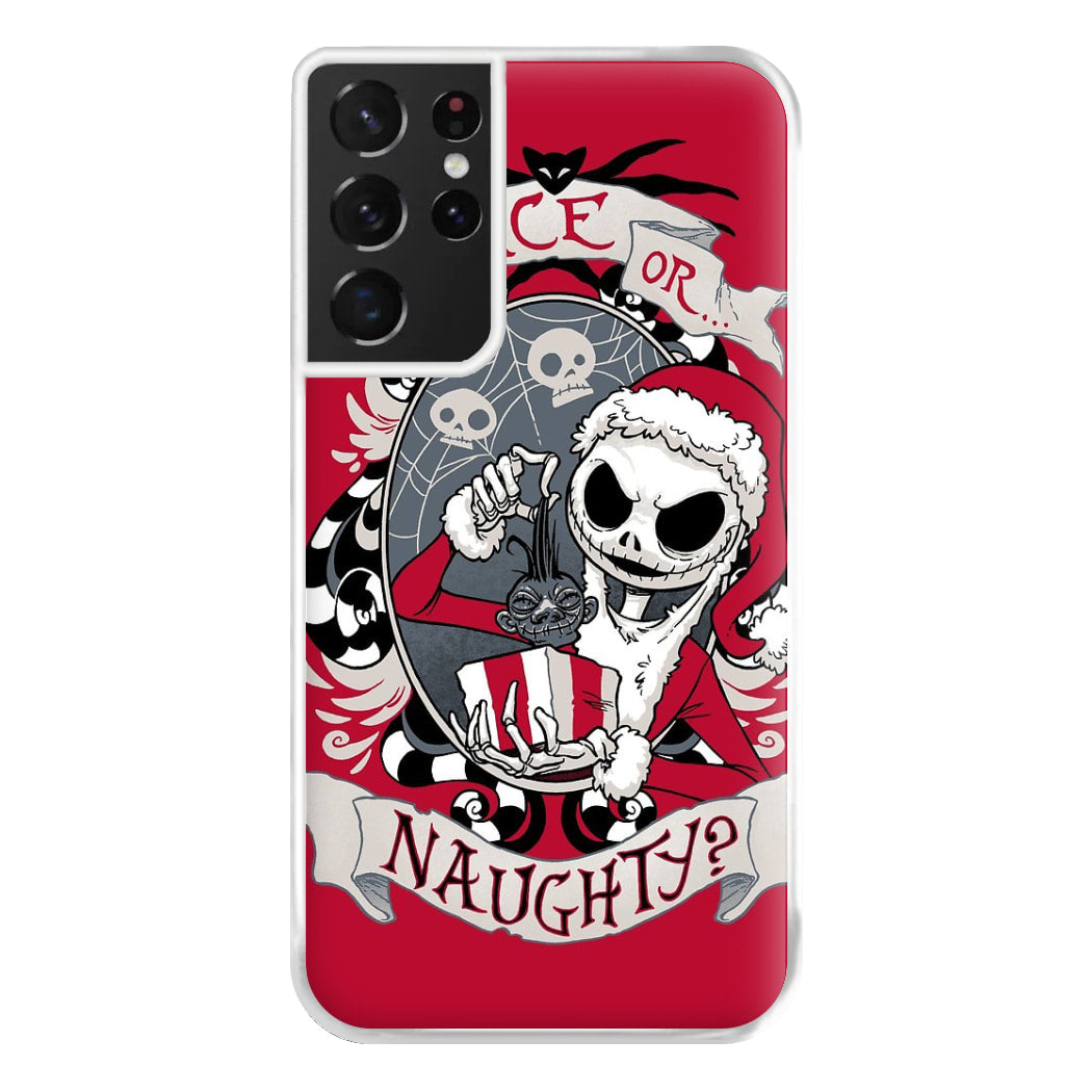 Nice Or Naughty - A Nightmare Before Christmas Phone Case for Galaxy S21 Ultra