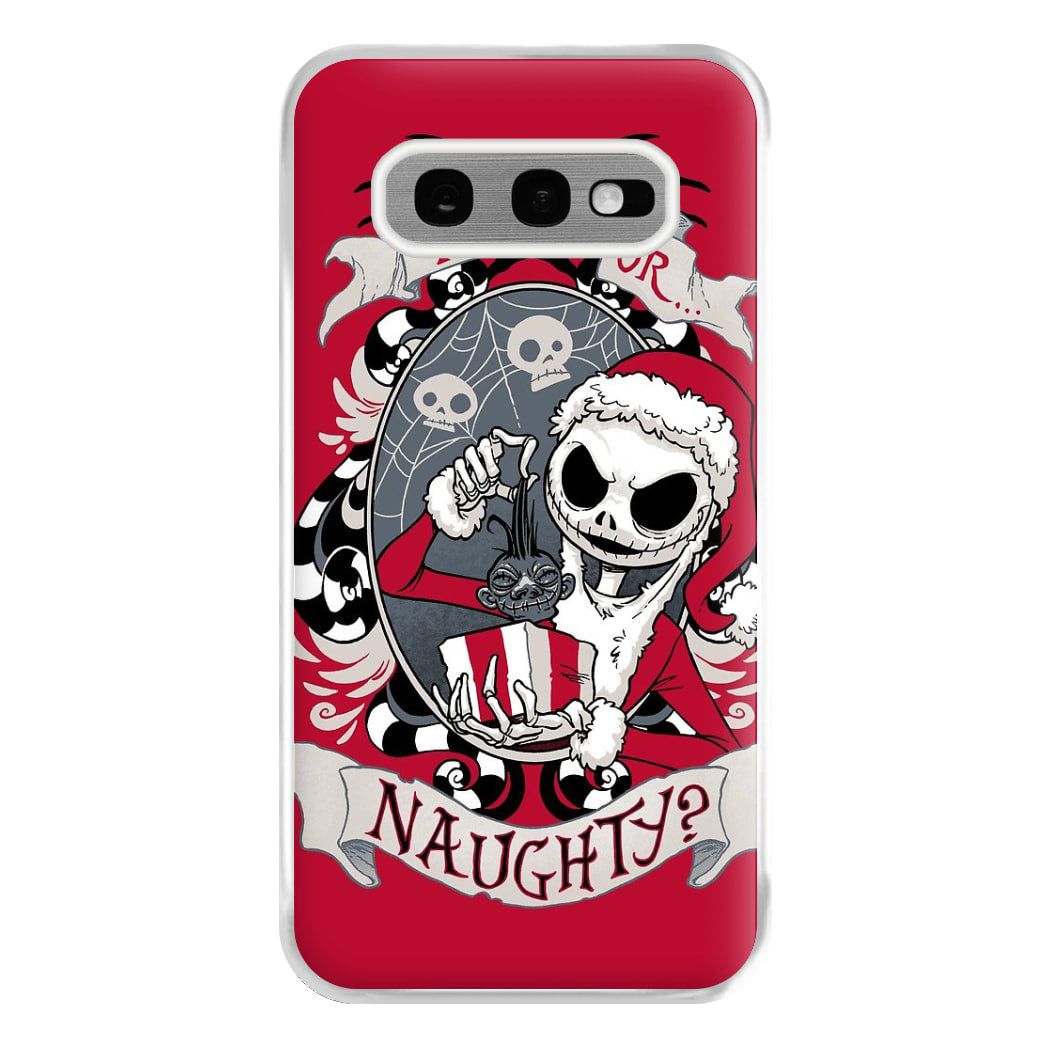 Nice Or Naughty - A Nightmare Before Christmas Phone Case for Galaxy S10e