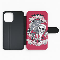 Nice Or Naughty - A Nightmare Before Christmas Flip Wallet Phone Case