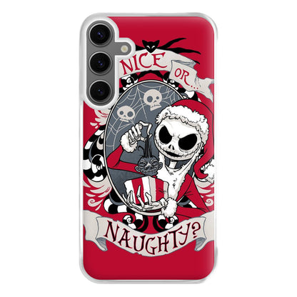 Nice Or Naughty - A Nightmare Before Christmas Phone Case for Galaxy S24FE