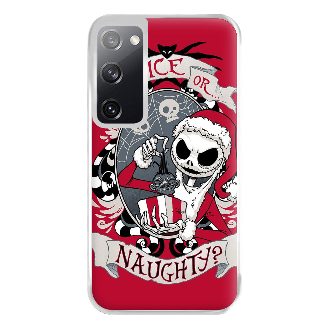 Nice Or Naughty - A Nightmare Before Christmas Phone Case for Galaxy S20