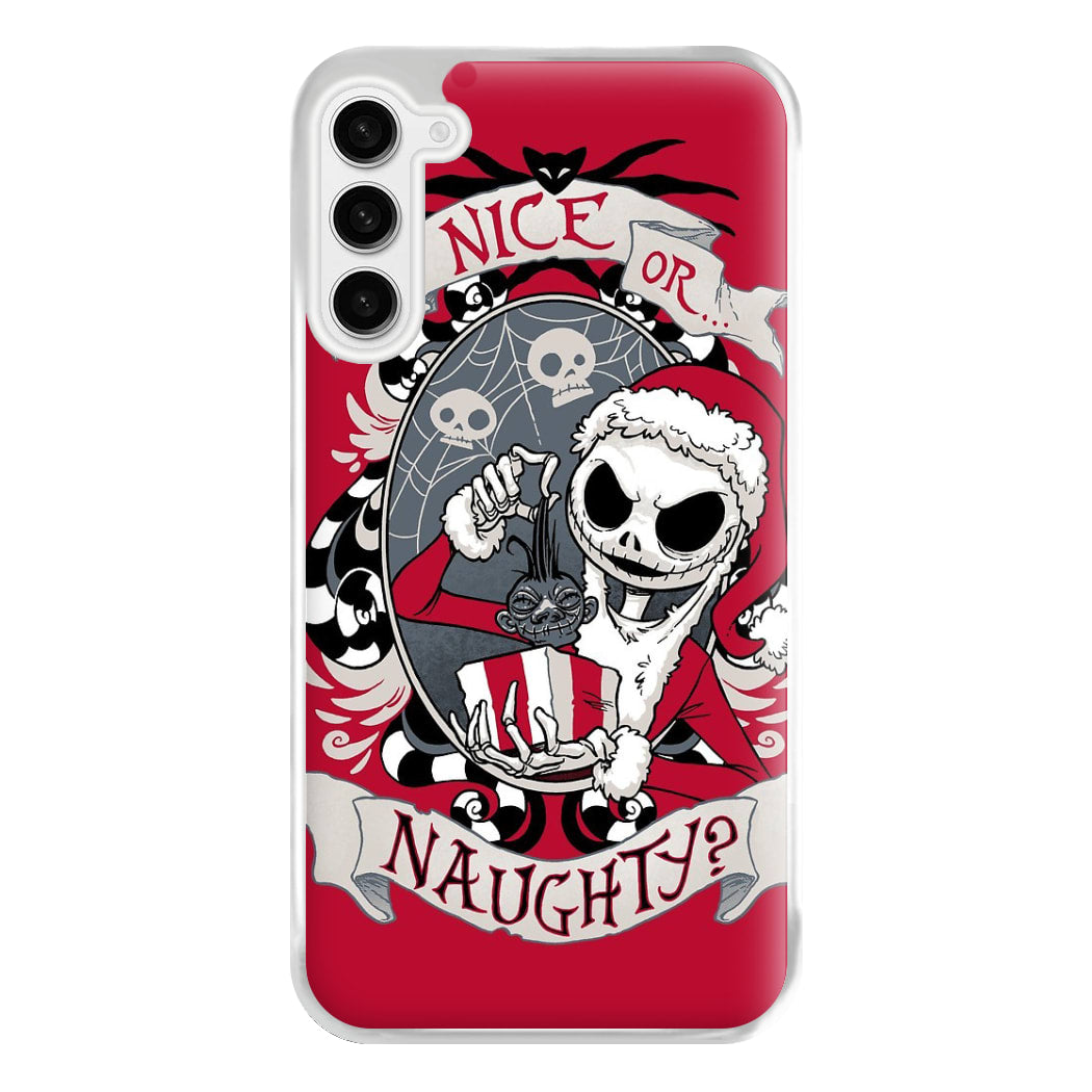 Nice Or Naughty - A Nightmare Before Christmas Phone Case for Galaxy S23FE