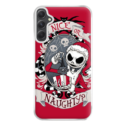 Nice Or Naughty - A Nightmare Before Christmas Phone Case for Galaxy A14