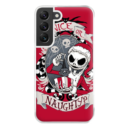 Nice Or Naughty - A Nightmare Before Christmas Phone Case for Galaxy S22 Plus