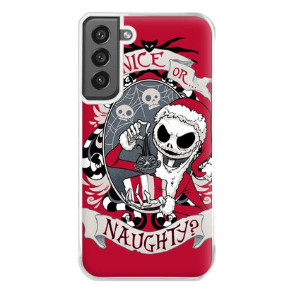 Nice Or Naughty - A Nightmare Before Christmas Phone Case for Galaxy S21FE