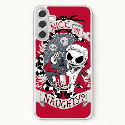 Nice Or Naughty - A Nightmare Before Christmas Phone Case for Galaxy A57