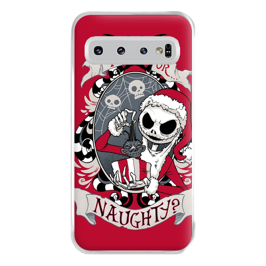 Nice Or Naughty - A Nightmare Before Christmas Phone Case for Galaxy S10 Plus