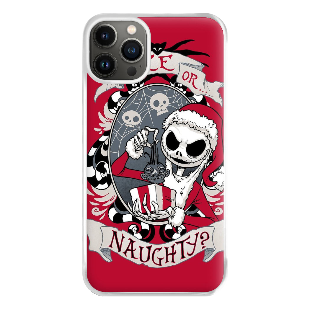 Nice Or Naughty - A Nightmare Before Christmas Phone Case for iPhone 13