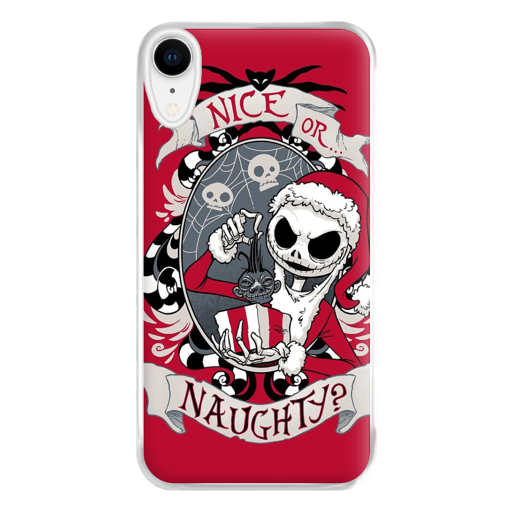 Nice Or Naughty - A Nightmare Before Christmas Phone Case for iPhone XR