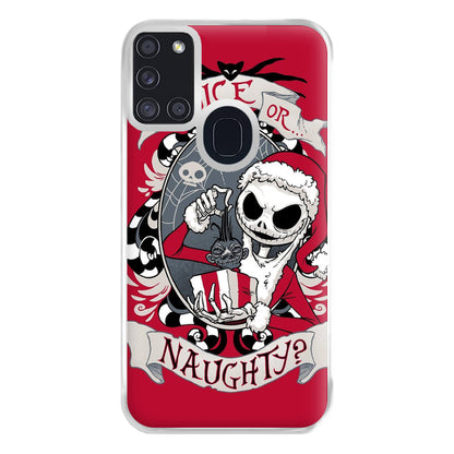 Nice Or Naughty - A Nightmare Before Christmas Phone Case for Galaxy A21s