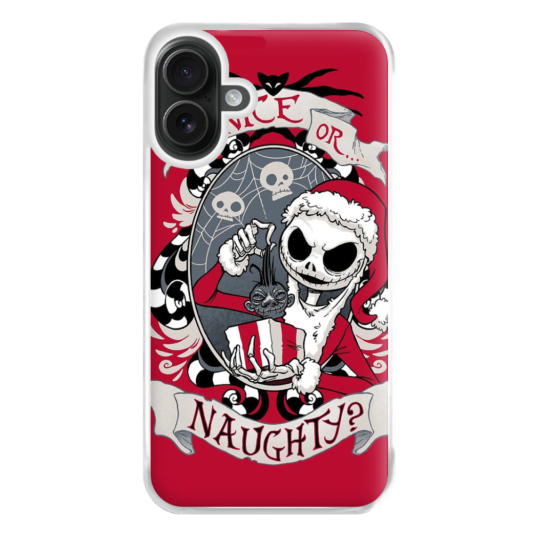 Nice Or Naughty - A Nightmare Before Christmas Phone Case for iPhone 16 Plus