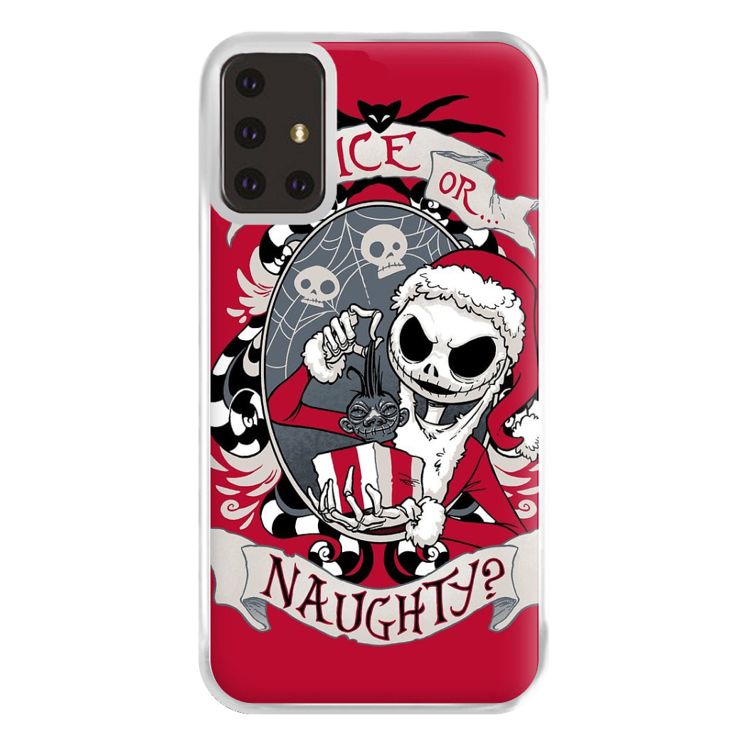 Nice Or Naughty - A Nightmare Before Christmas Phone Case for Galaxy A71