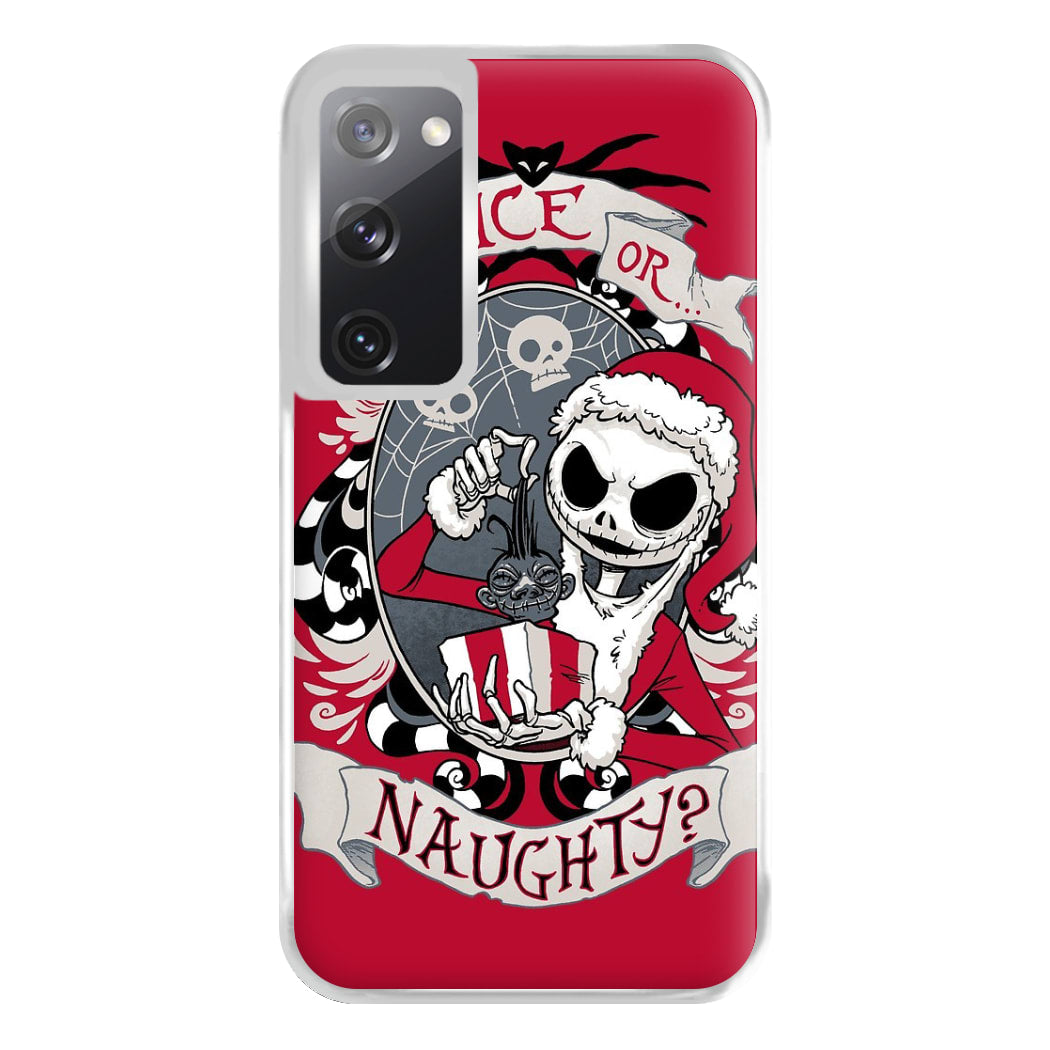 Nice Or Naughty - A Nightmare Before Christmas Phone Case for Galaxy S20FE