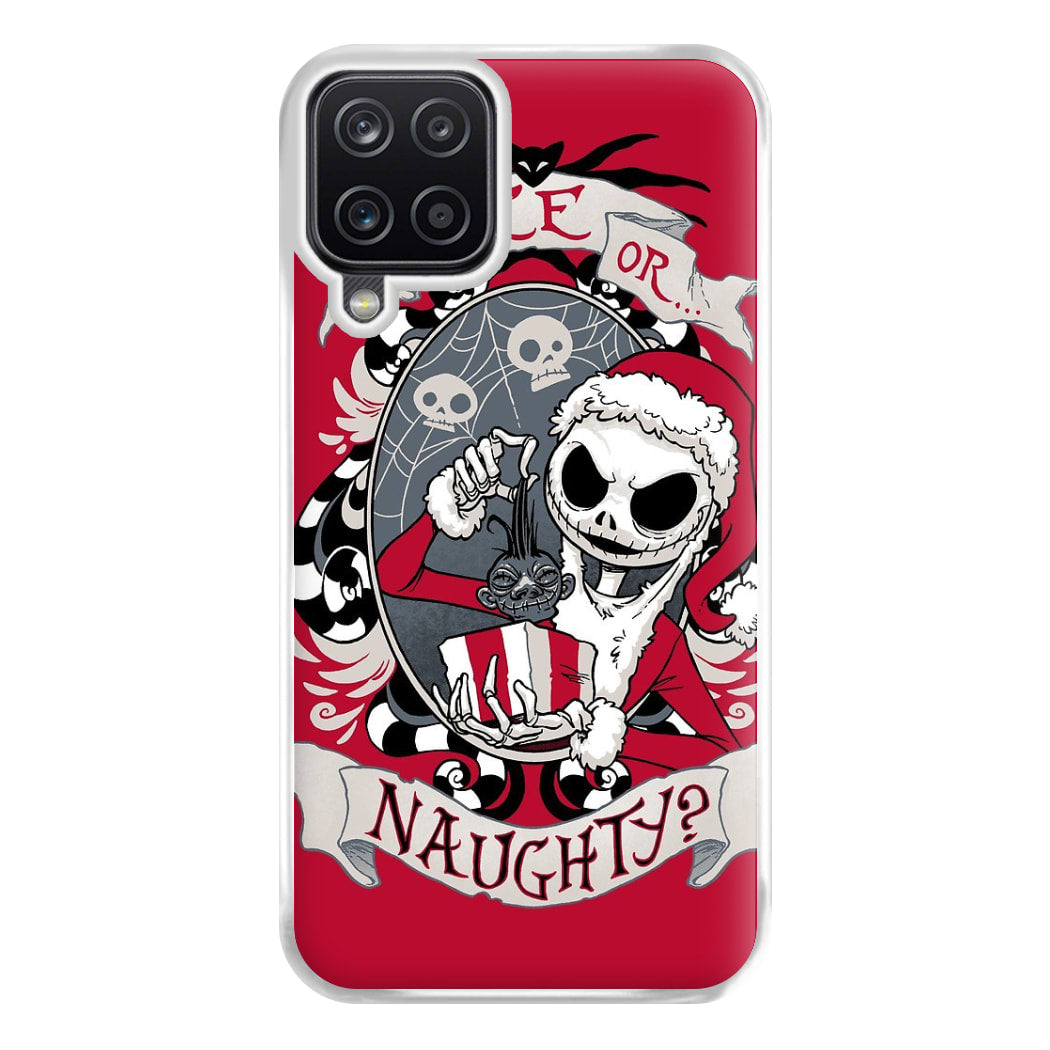 Nice Or Naughty - A Nightmare Before Christmas Phone Case for Galaxy A12