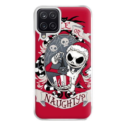 Nice Or Naughty - A Nightmare Before Christmas Phone Case for Galaxy A12