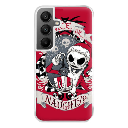 Nice Or Naughty - A Nightmare Before Christmas Phone Case for Galaxy A55