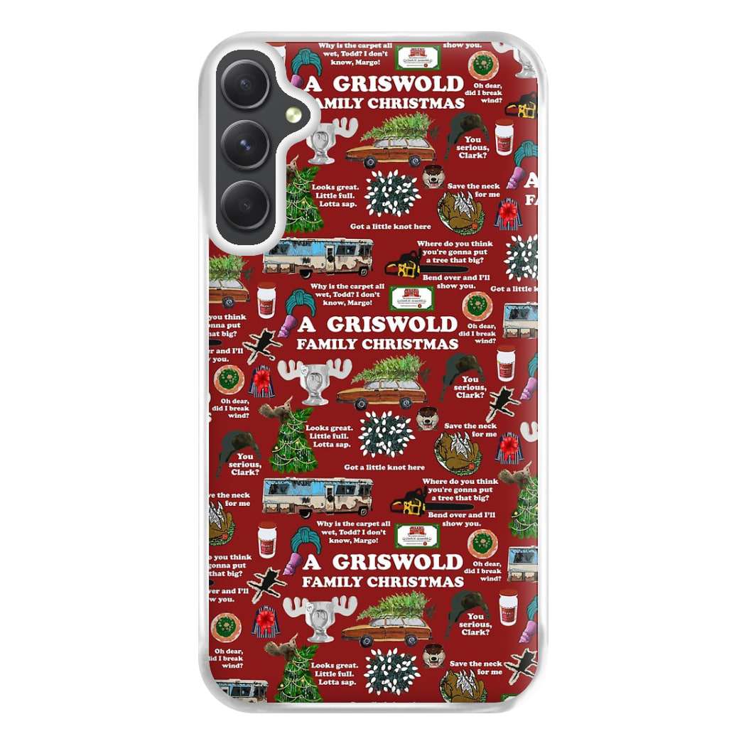 Christmas Holiday Collage Phone Case for Galaxy A14