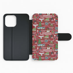 Christmas Holiday Collage Flip Wallet Phone Case
