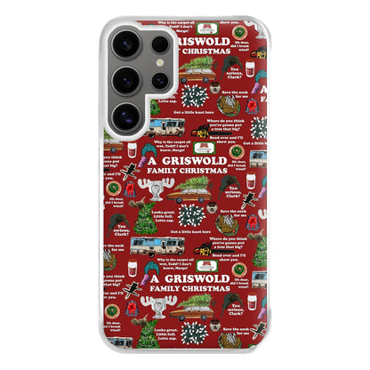 Christmas Holiday Collage Phone Case for Galaxy S24 Ultra