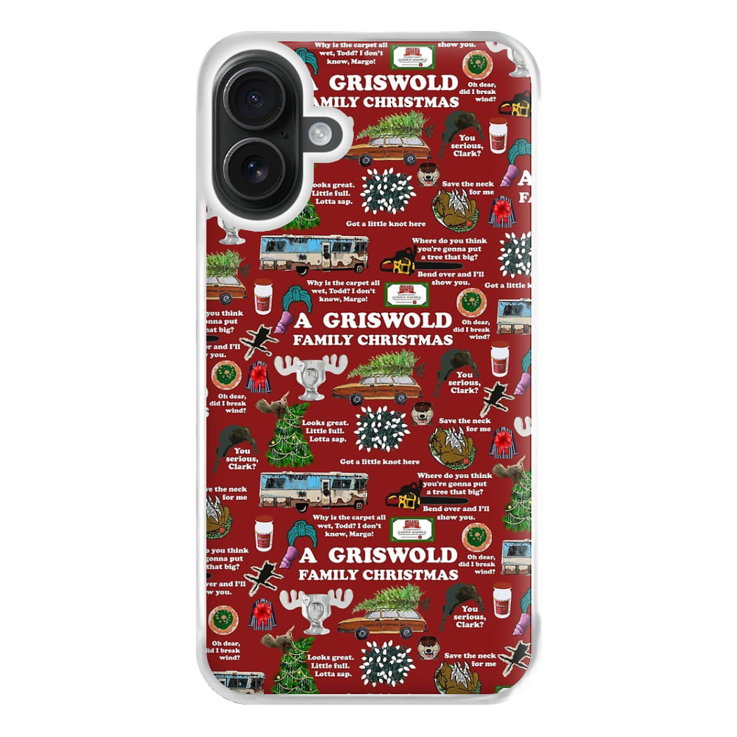 Christmas Holiday Collage Phone Case for iPhone 16 Plus