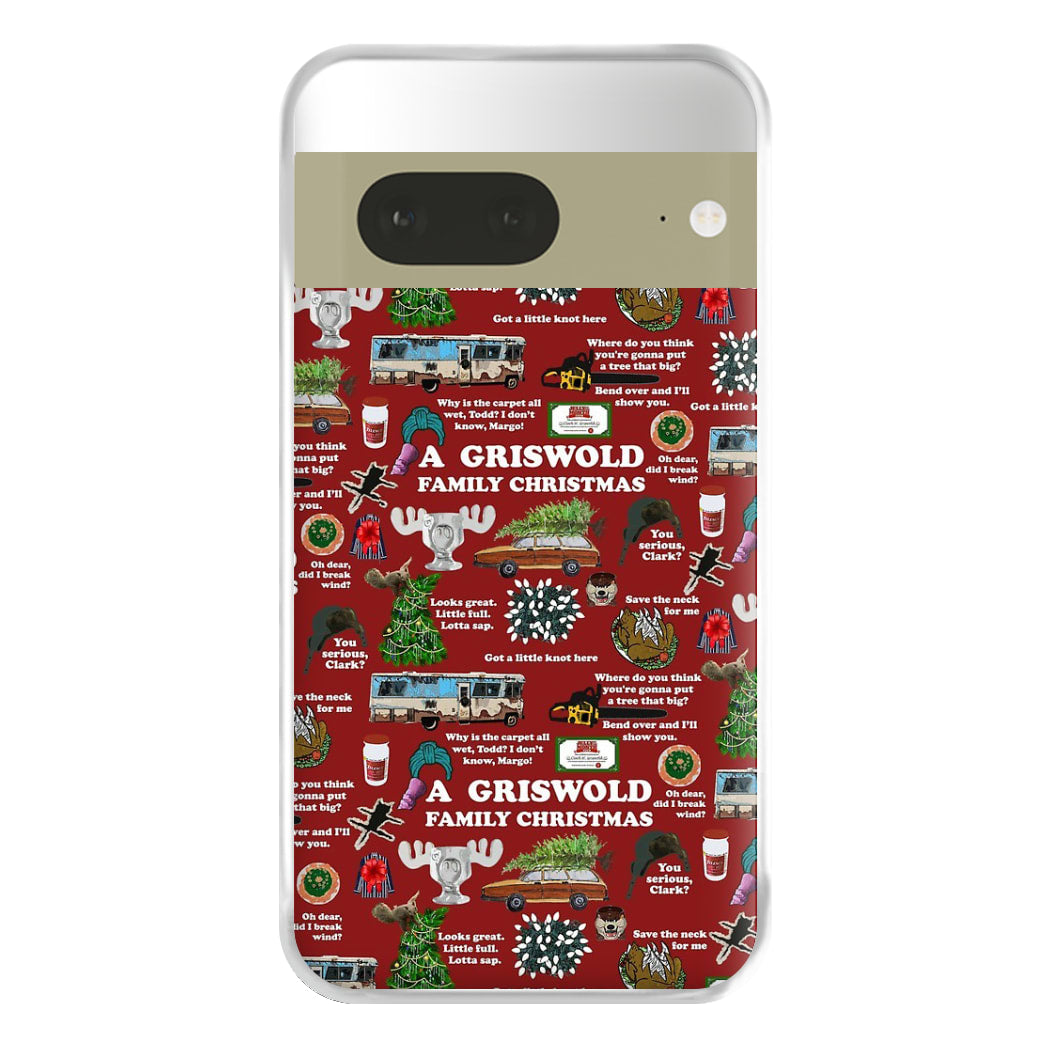 Christmas Holiday Collage Phone Case for Google Pixel 7a