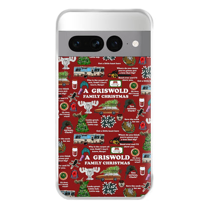 Christmas Holiday Collage Phone Case for Google Pixel 7 Pro