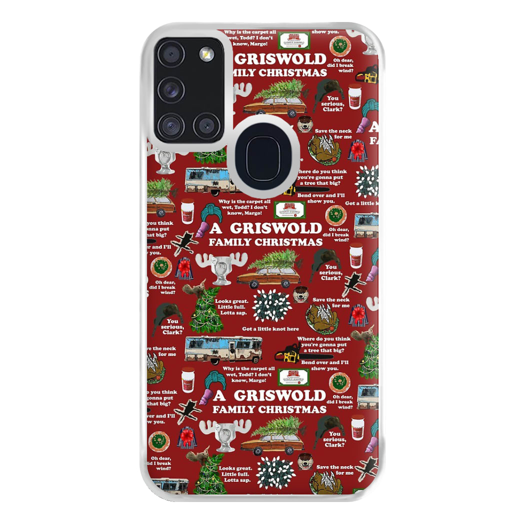 Christmas Holiday Collage Phone Case for Galaxy A21s