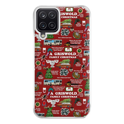 Christmas Holiday Collage Phone Case for Galaxy A12