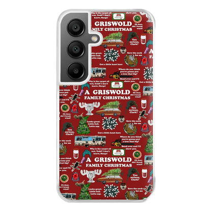 Christmas Holiday Collage Phone Case for Galaxy A55