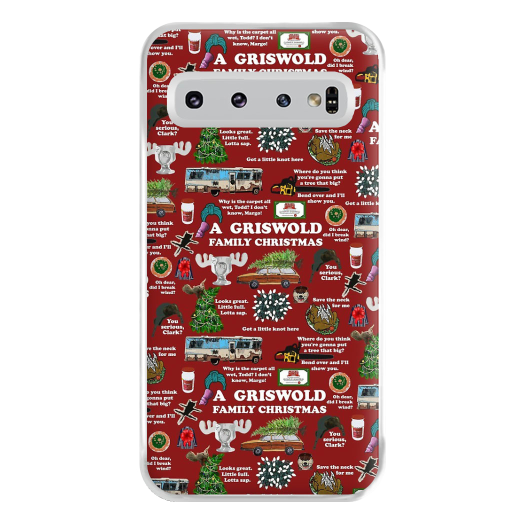 Christmas Holiday Collage Phone Case for Galaxy S10 Plus