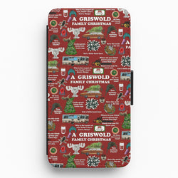 Christmas Holiday Collage Flip Wallet Phone Case