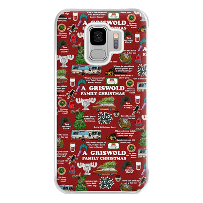 Christmas Holiday Collage Phone Case for Galaxy S9 Plus