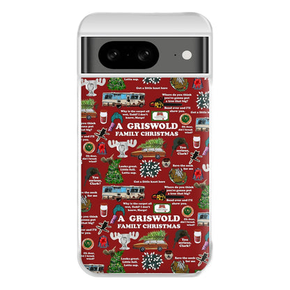 Christmas Holiday Collage Phone Case for Google Pixel 8