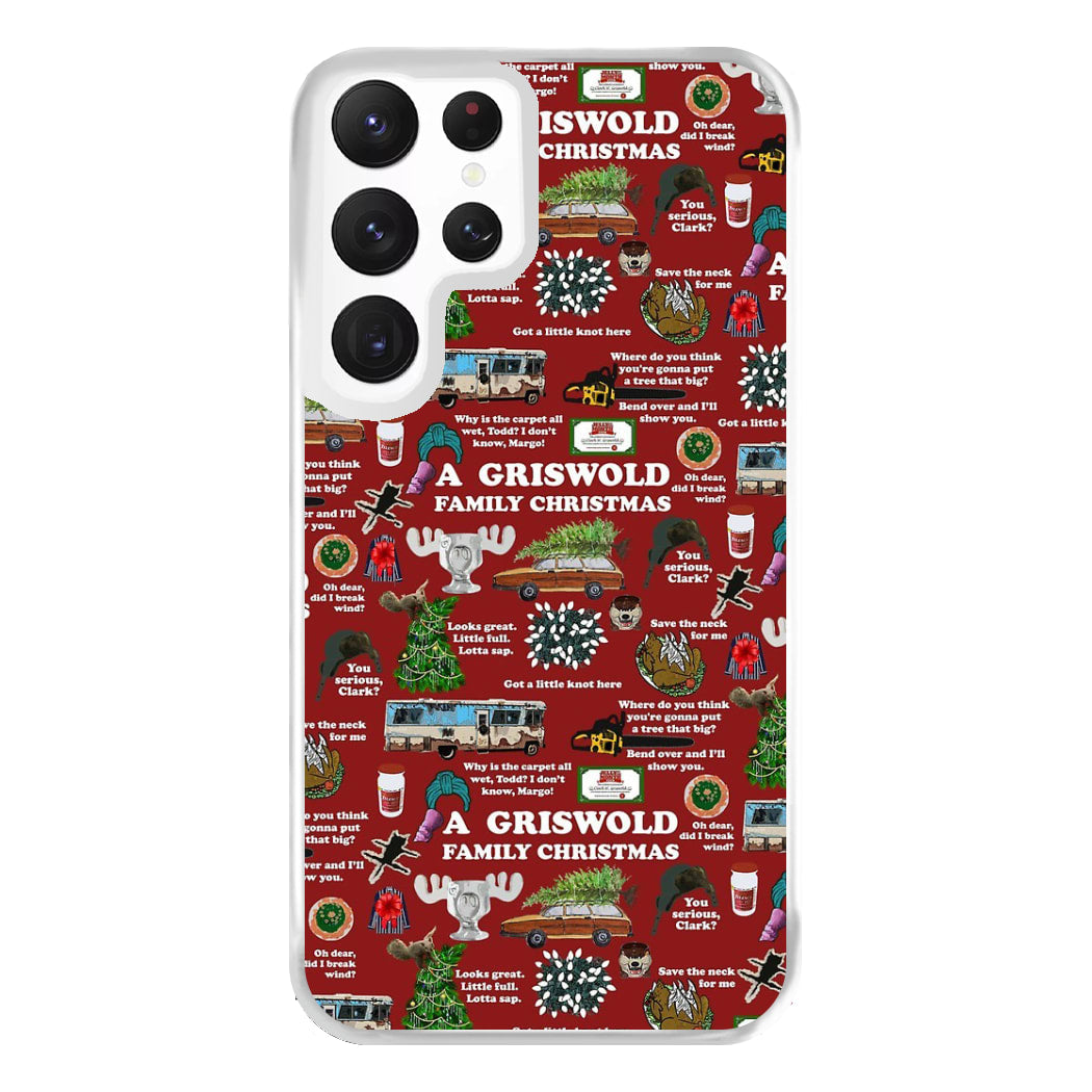 Christmas Holiday Collage Phone Case for Galaxy S22 Ultra