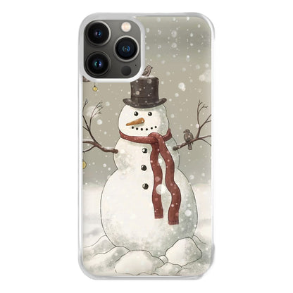 Christmas Snowman Drawing Phone Case for iPhone 11 Pro Max