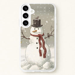 Christmas Snowman Drawing Phone Case for Galaxy S26 Plus