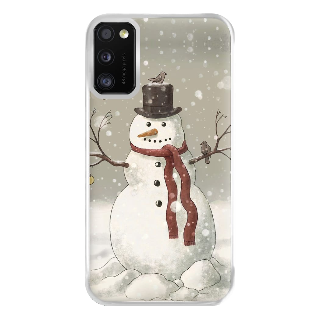 Christmas Snowman Drawing Phone Case for Galaxy A41