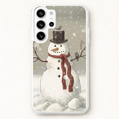 Christmas Snowman Drawing Phone Case for Galaxy S26 Ultra