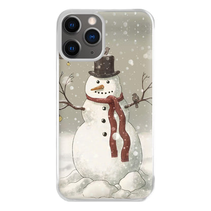 Christmas Snowman Drawing Phone Case for iPhone 12 Pro Max