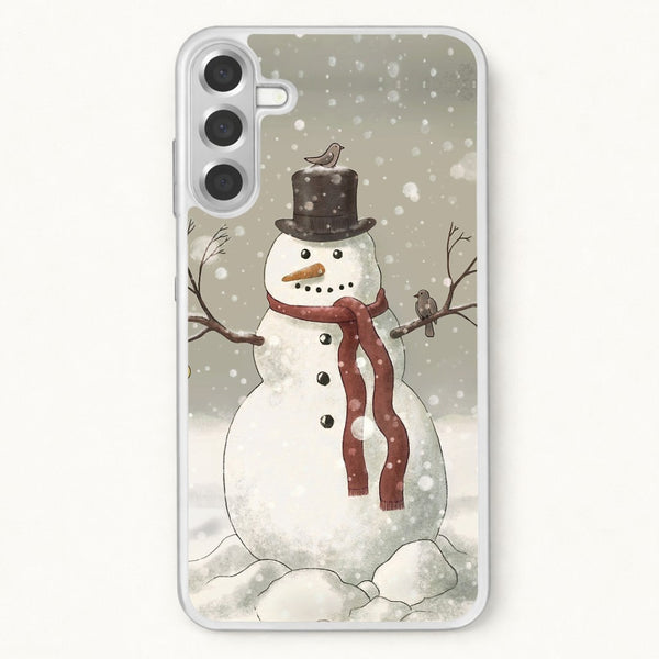 Christmas Snowman Drawing Phone Case for Galaxy A17