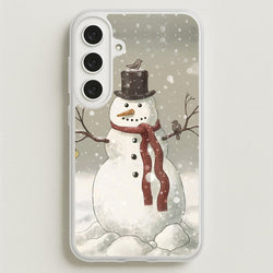 Christmas Snowman Drawing Phone Case for Galaxy S25FE
