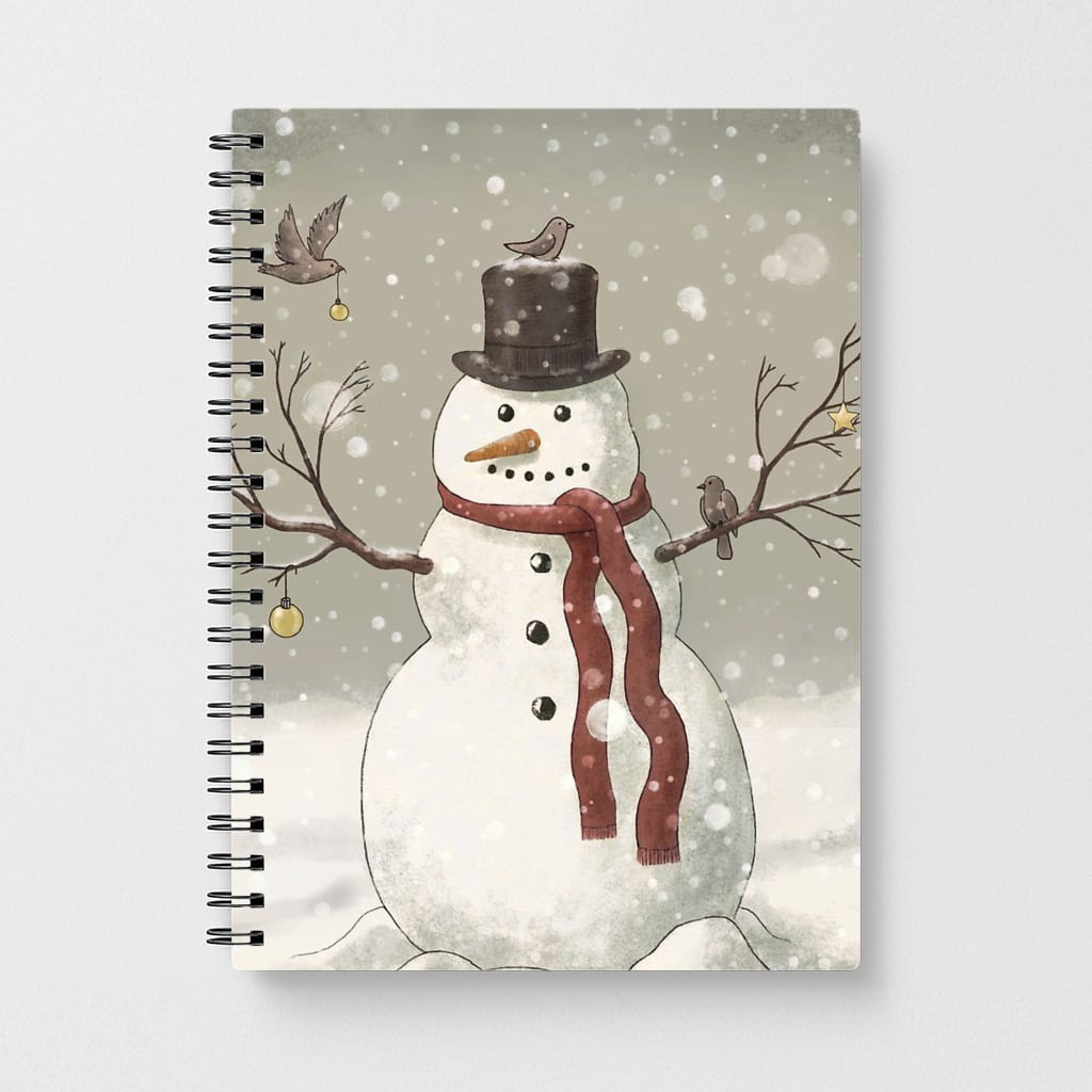 Christmas Snowman Drawing Notebook