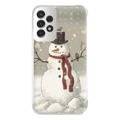 Christmas Snowman Drawing Phone Case for Galaxy A53